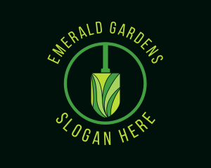 Garden Leaf Shovel logo design