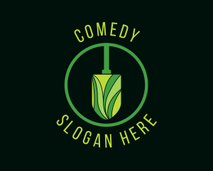 Garden Leaf Shovel logo design