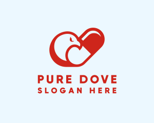 Pharmacy Dove Pill logo design