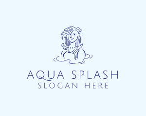 Swimming - Swimming Teacher Woman logo design