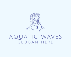 Swimming - Swimming Teacher Woman logo design