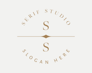 Serif - Modern Wedding Photography Studio logo design