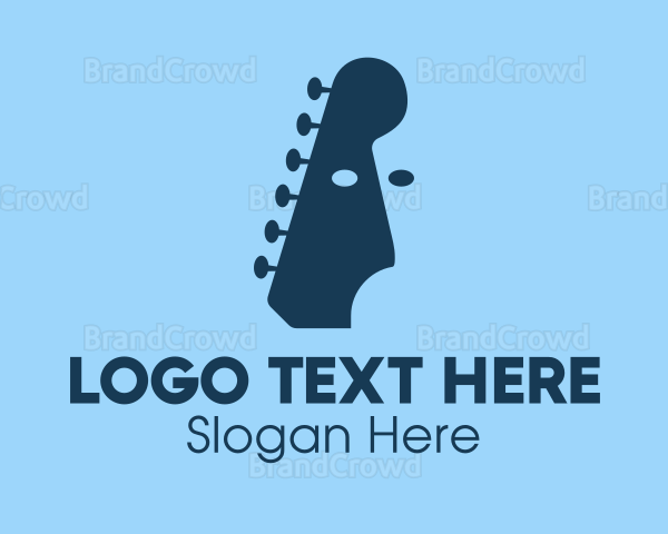 Guitar Player Face Logo