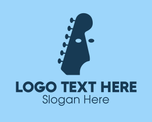 Concert - Guitar Player Face logo design