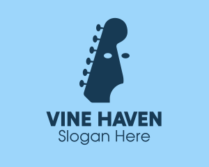 Guitar Player Face  logo design