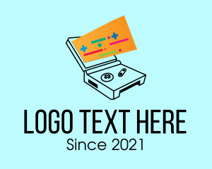 High Tech - Retro Handheld Gaming Console logo design