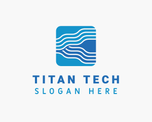 Tech Waves Software logo design