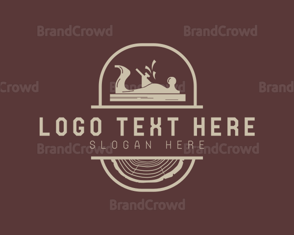 Wood Planer Carpentry Tool Logo