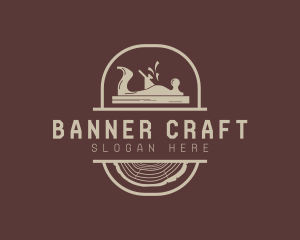 Wood Planer Carpentry Tool logo design