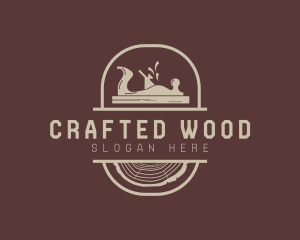 Wood Planer Carpentry Tool logo design