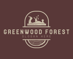 Forestry - Wood Planer Carpentry Tool logo design