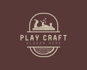 Wood Planer Carpentry Tool logo design