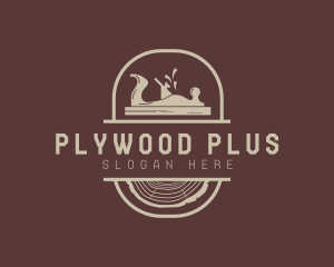 Wood Planer Carpentry Tool logo design