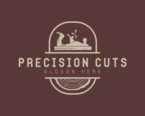 Cutting - Wood Planer Carpentry Tool logo design