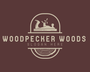 Wood Planer Carpentry Tool logo design