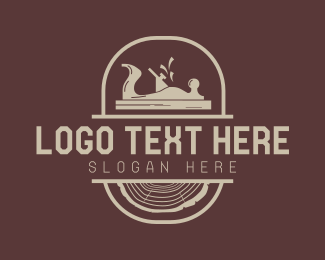 Wood Planer Carpentry Tool Logo
