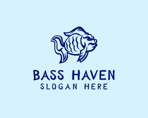 Bass - Angry Carp Fish logo design