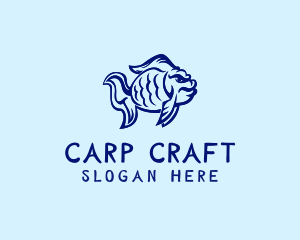 Angry Carp Fish  logo design