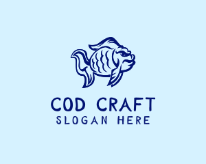 Cod - Angry Carp Fish logo design