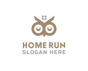 Home Owl Eyes logo design