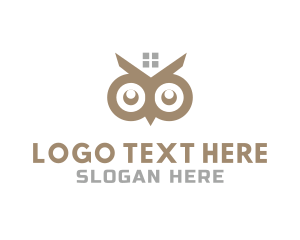 Animal - Home Owl Eyes logo design