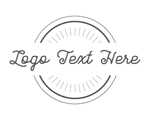 Text - Hipster Retro Circle Badge logo design