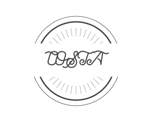 Hipster Retro Circle Badge  logo design