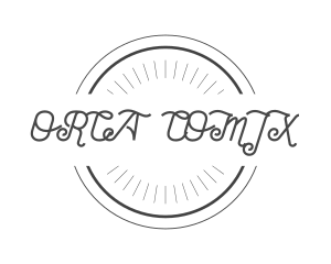 Hipster Retro Circle Badge  logo design