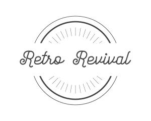 Retro - Hipster Retro Circle Badge logo design