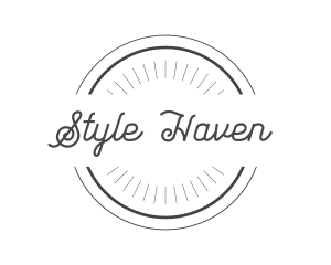 Hipster Retro Circle Badge  logo design