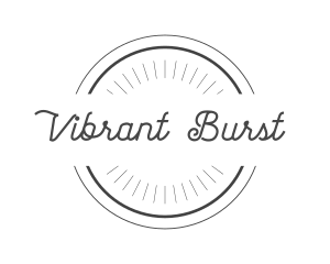 Burst - Hipster Retro Circle Badge logo design