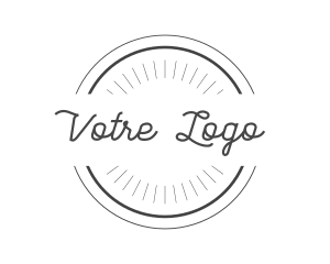 Wordmark - Hipster Retro Circle Badge logo design