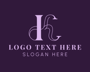 Letter K - Elegant Cursive Letter K logo design