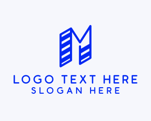 Letter M - Modern Construction Building Letter M logo design