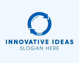 Concept - Idea Processing Light Bulb logo design