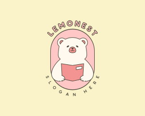 Polar Bear - Plush Bear Reading logo design