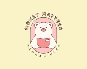 Library - Plush Bear Reading logo design
