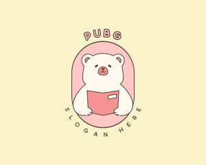 Kid - Plush Bear Reading logo design