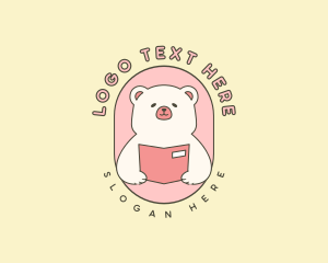 Toy - Plush Bear Reading logo design