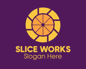 Slice - Orange Slice Camera Shutter logo design