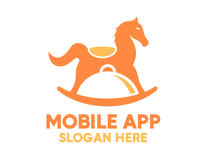 Cloche - Orange Horse Ride Toy Cloche logo design