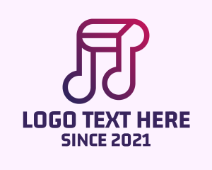 Music Producer - Music Note Playlist logo design