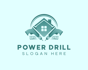 Drill Construction Remodeling logo design