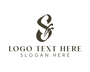 Interior Designer - Elegant Letter S Artist logo design