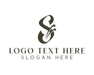 Makeup Artist - Elegant Letter S Artist logo design
