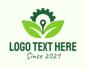 Vegan - Green Eco Gear logo design