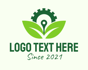 Mechanical - Green Eco Gear logo design