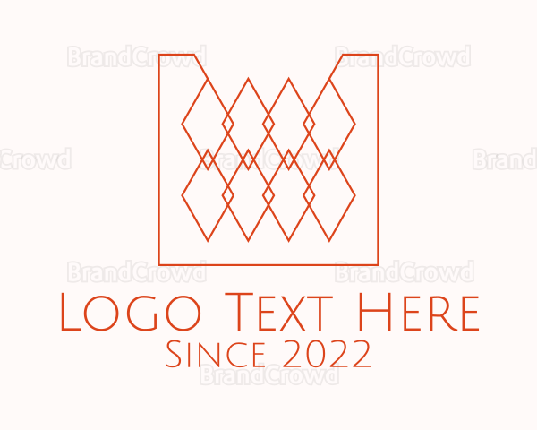 Orange Textile Interior Design Logo