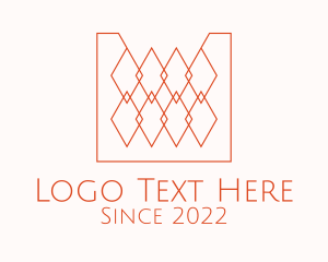 Home Decor - Orange Textile Interior Design logo design