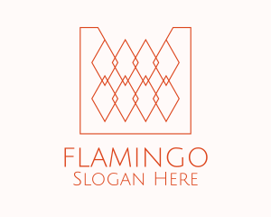 Orange Textile Interior Design  Logo